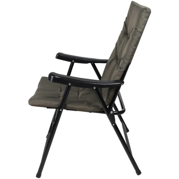 Összecsukható kerti szék párnával 59x66x45/90cm szürke - Image 2