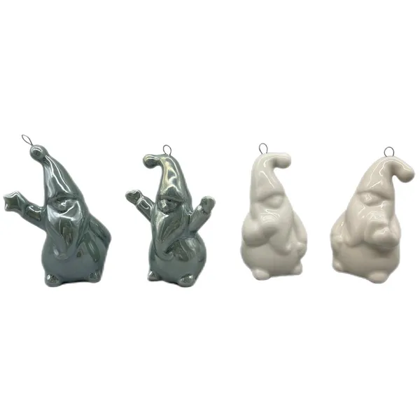 Karácsonyi mikulás porcelán dísz 8 cm - ünnepi dekoráció - Image 3