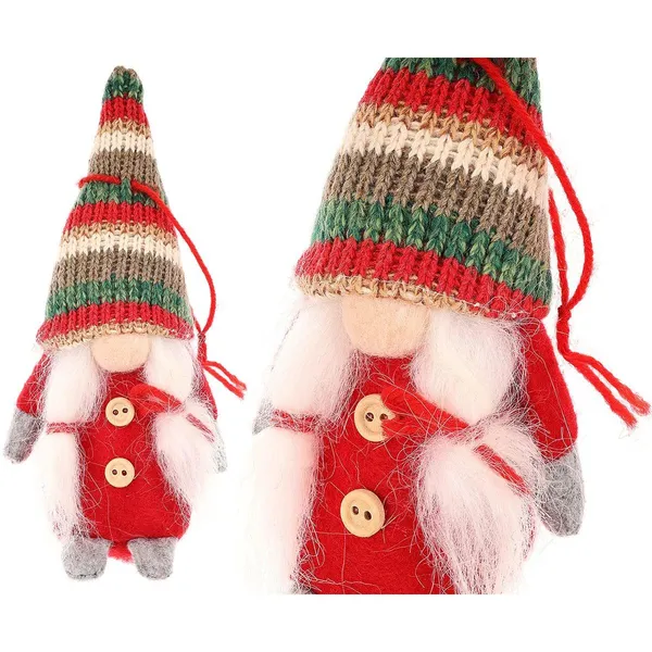 15 cm piros dekorációs manó - saska christmas - Image 4