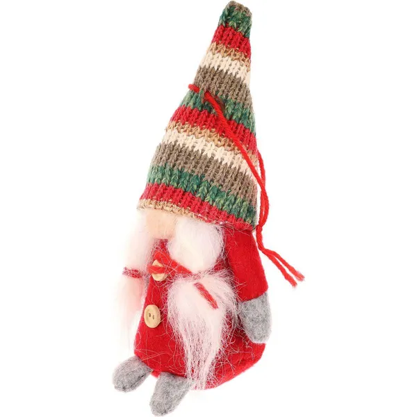 15 cm piros dekorációs manó - saska christmas - Image 6