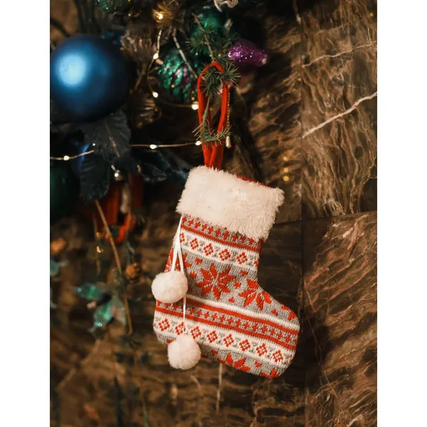 Karácsonyi ajándékzokni függesztő 16x19cm - saska christmas - Image 4