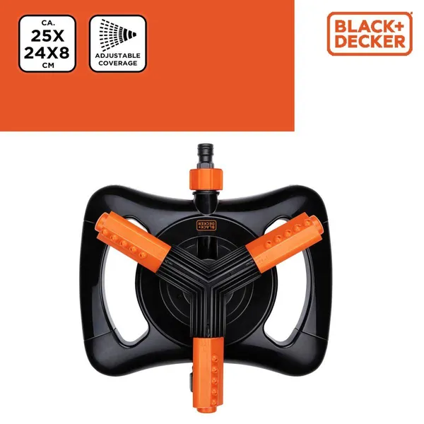 Black+decker 3 karos forgó öntöző 15 fúvókával