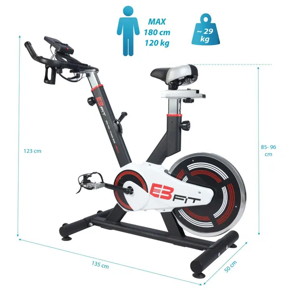 Mbx 6.0 eb fit spinning kerékpár - állítható, tartós, 8 fokozatú ellenállás - Image 6