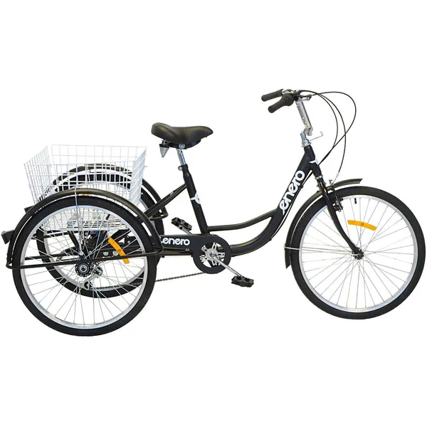 Háromkerekű rehabilitációs kerékpár 24 shimano 6 sebességes fekete