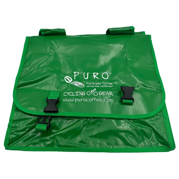 Vízálló zöld pvc kerékpártáska 2x20l dunlop - Image 2