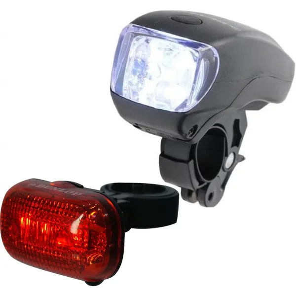 Dunlop led kerékpárlámpa készlet első és hátsó lámpával