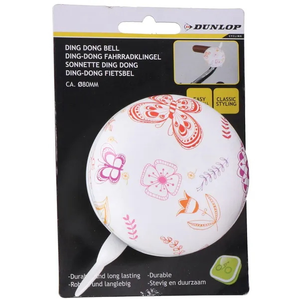 Dunlop kerékpárcsengő 80mm pillangó mintával - Image 2