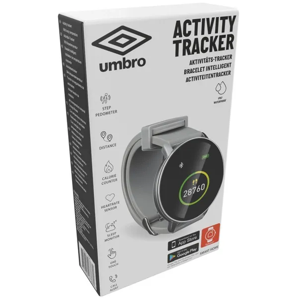 Umbro ezüst kerek monitoróra karkötő - érintőképernyős, vízálló, bluetooth