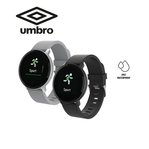 Umbro ezüst kerek monitoróra karkötő - érintőképernyős, vízálló, bluetooth