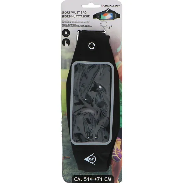 Dunlop fekete sport vízálló futó övtáska telefon ablakkal - Image 2