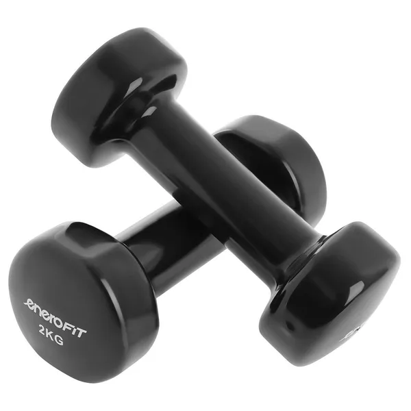 Enero fit vinil súlyzó 2 kg - fekete