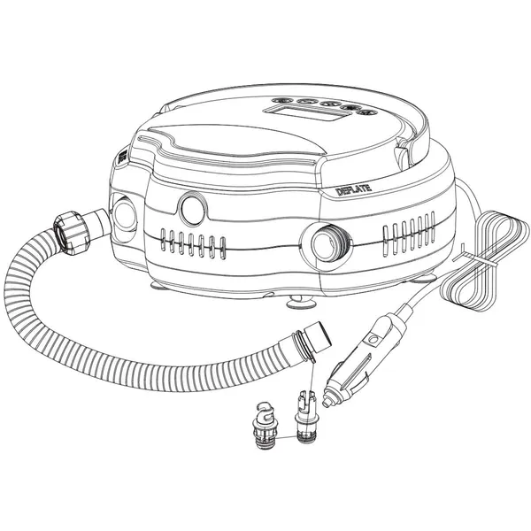 12v 22psi enero led narancs-fekete elektromos pumpa