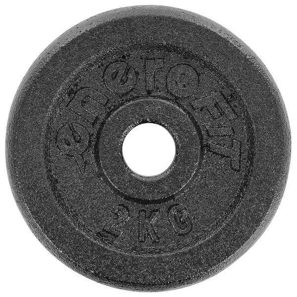 Enero fit öntöttvas súly 2 kg, fekete, 26,5 mm nyílás - Image 2