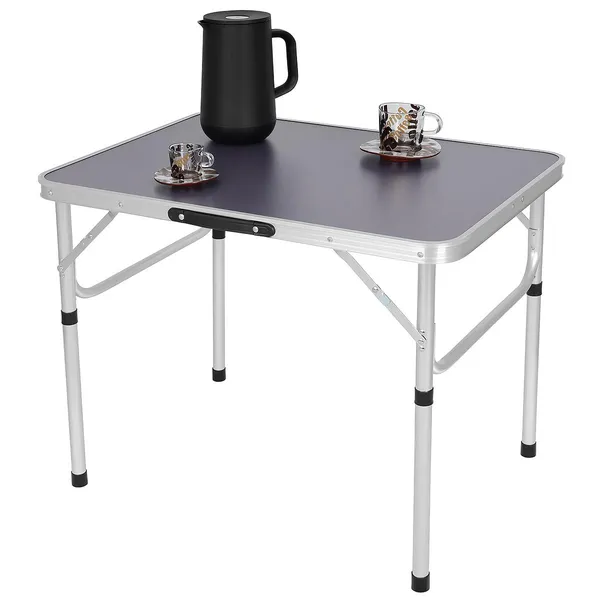 Kemping összecsukható turista asztal 75x55x25-59cm szürke - Image 2
