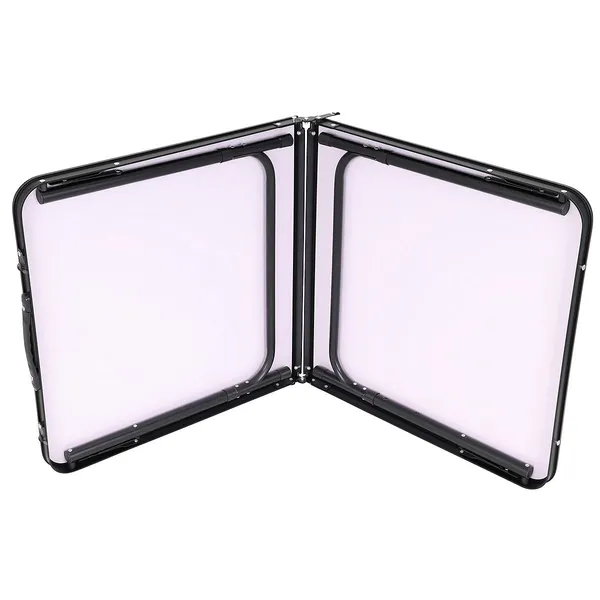 Kemping összecsukható asztal 120x60x70/62/55cm és 4 szék fa - Image 2