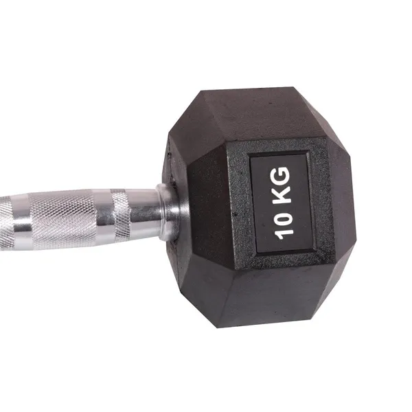 Hex gumírozott súlyzó 10 kg - enero fit