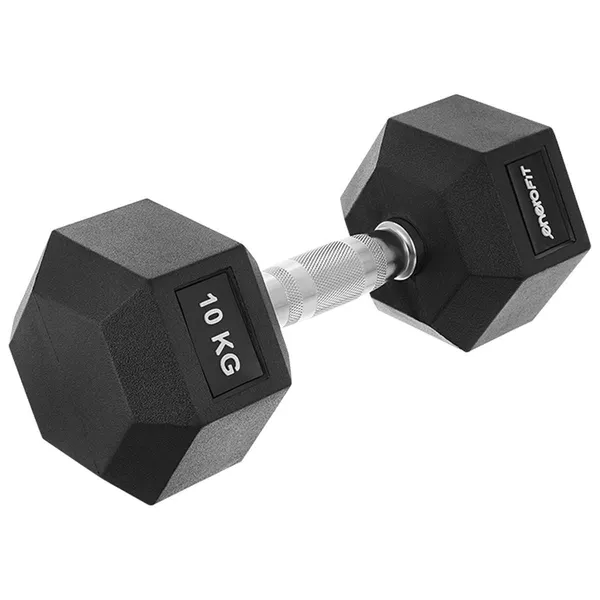 Hex gumírozott súlyzó 10 kg - enero fit