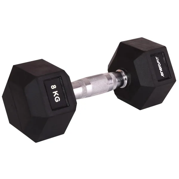 Enero fit 8 kg hex gumis súlyzó