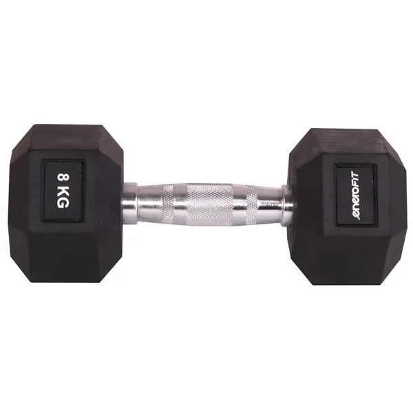 Enero fit 8 kg hex gumis súlyzó