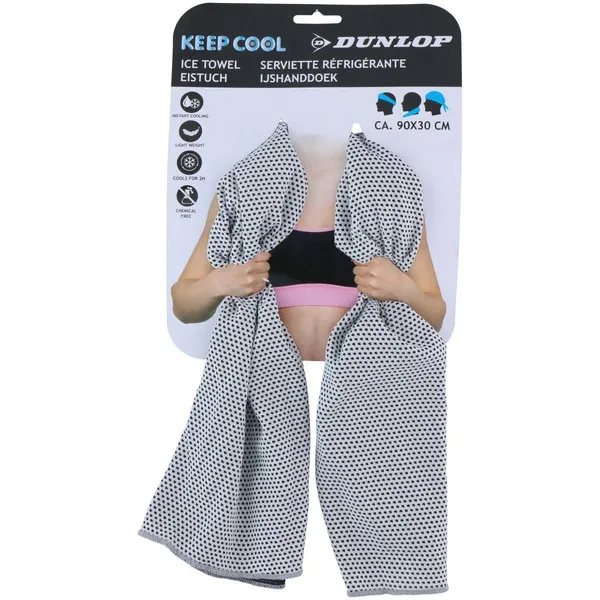 Dunlop szürke sport hűtőtörölköző 90x30cm
