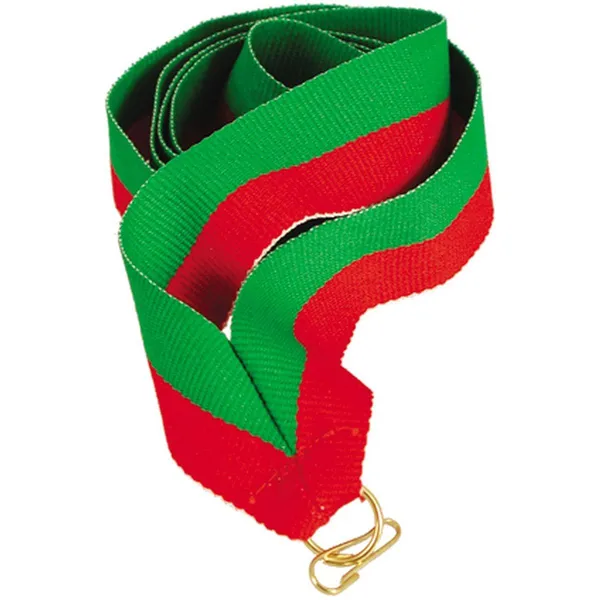 Piros-zöld szalag 22 mm - dekorációs szalag