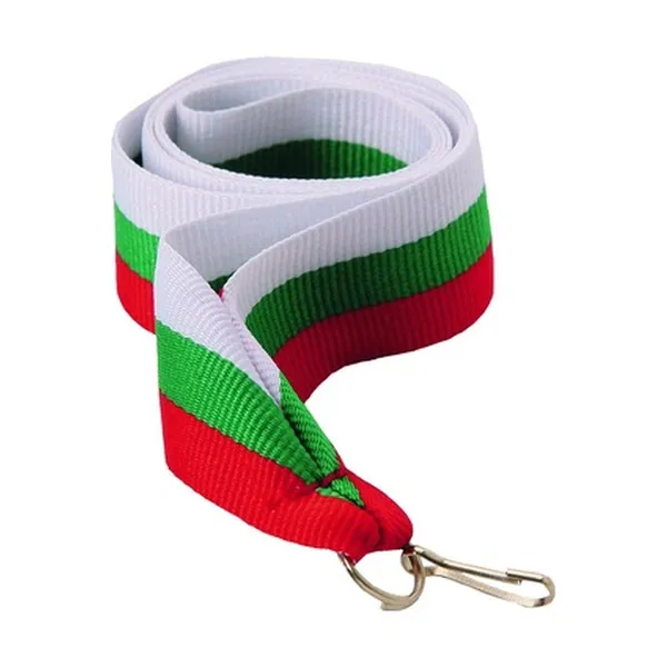 Szalag 22 mm - fehér-zöld-piros, dekorációs szalag, 22 mm széles