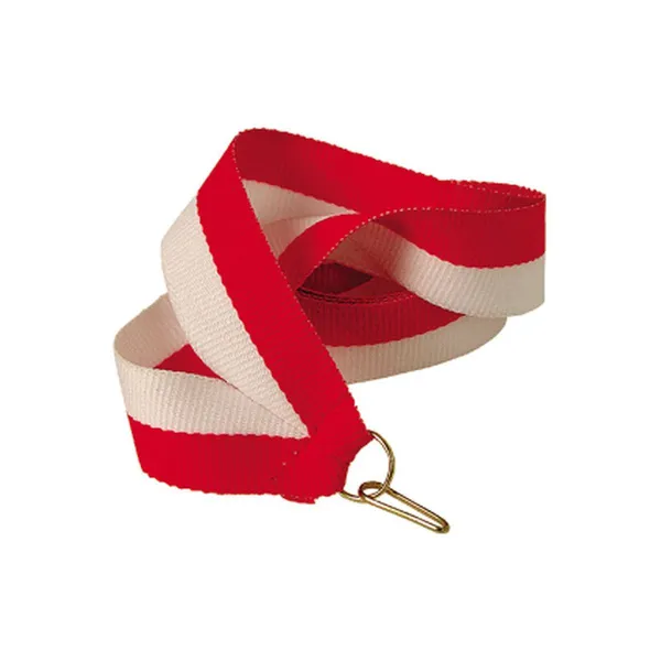 Sport érem szalag 22 mm - piros-fehér