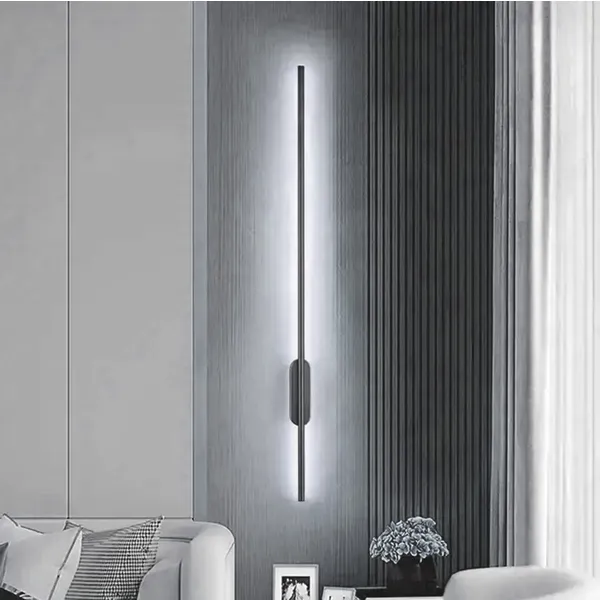 Modern fekete led fali lámpa, 100 cm, 6000k