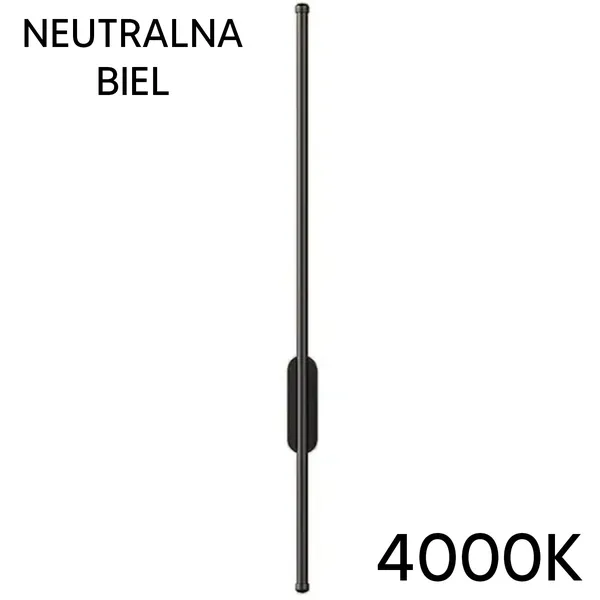 Karcsú fekete led fali lámpa 100cm 4000k