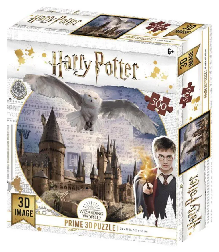 Harry Potter Hogwarts és Hedwig 3D puzzle, 500 darabos