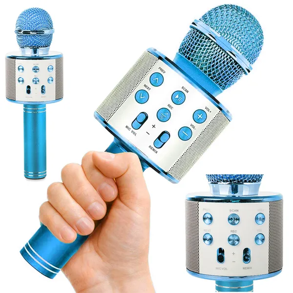 Vezeték nélküli bluetooth karaoke mikrofon hangmodulátor kerek