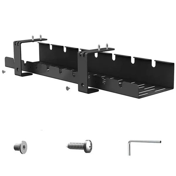 Függő kábelrendező - íróasztal alá, fekete