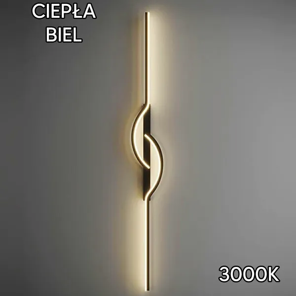 Modern led fali lámpa, 60 cm, meleg fehér