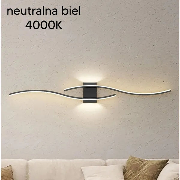 Karcsú led fali lámpa 60 cm fekete