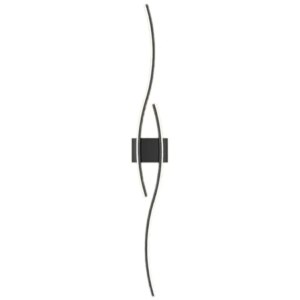 Modern fekete led fali lámpa, 60 cm, hideg fehér fény
