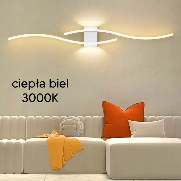 Modern led fali lámpa, 60 cm, meleg fehér