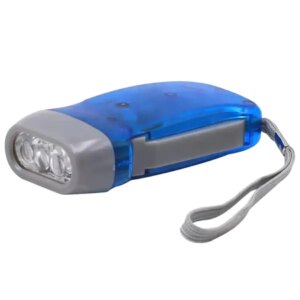 Kinetikus led zseblámpa dinamóval, 3 led, tartós, kompakt méret.