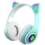 Gyerek bluetooth fejhallgató led macskafülekkel