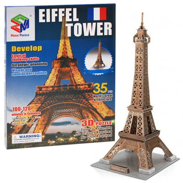 Eiffel-torony 3d puzzle - 35 darabos modell