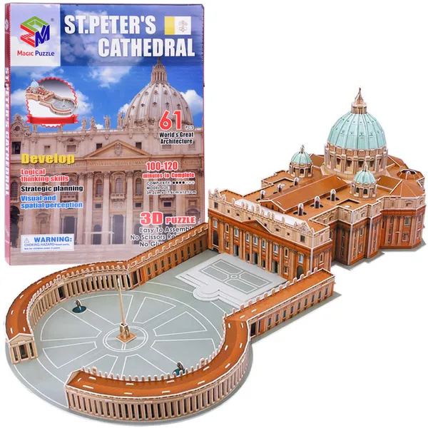 3d puzzle szent péter-bazilika 61 db-os