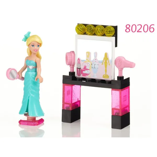 Mega bloks barbie játék készlet 80202-80207