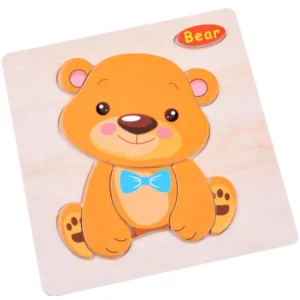 Fa állatos oktató puzzle 3+