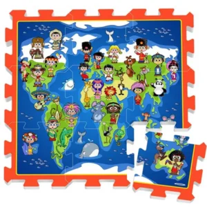 Világtérkép habpuzzle gyerekeknek