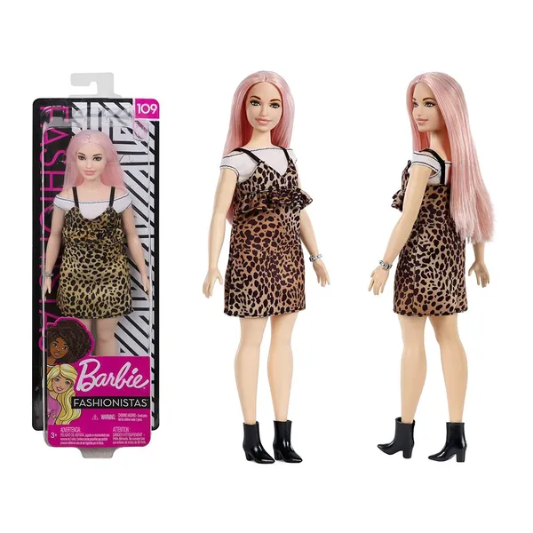 Barbie fashionistas leopárd ruha baba 28,5cm