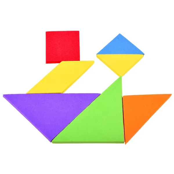 Színes hab tangram puzzle gyerekeknek