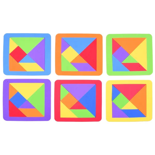 Színes hab tangram puzzle gyerekeknek