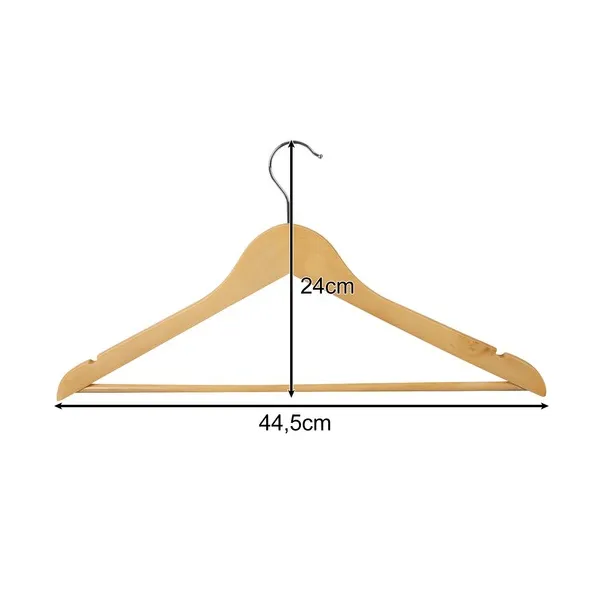 Fa ruhafogas készlet 10 db - elegáns és tartós