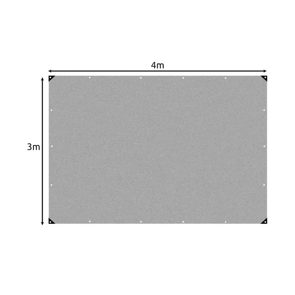 Erős ezüst ponyva 3x4m vízálló hdpe