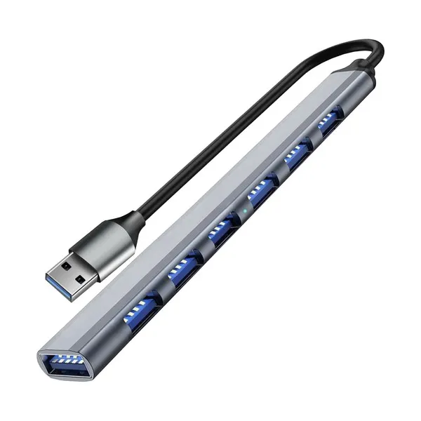 Izoxis 7-portos usb hub alumínium