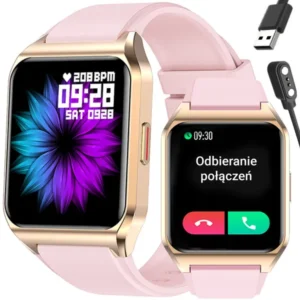Rubicon rózsaarany okosóra - női, 1.69 tft, ip67, pulzusmérő